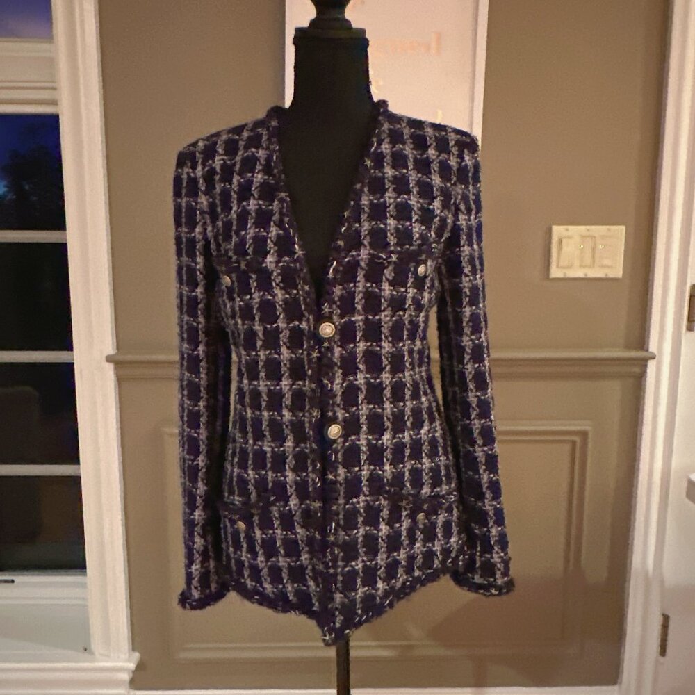 Chanel Paris-Dallas Blue Cardigan